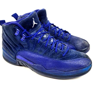 Zapatos de baloncesto Air Jordan 12 retro ""Deep Royal"" gamuza para hombre talla 10 130690-400 - Imagen 1 de 12