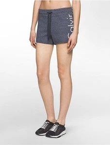 NEW Calvin Klein Performance Women's Outline Cut Off Logo Rib Trim Runner Short - Picture 1 of 50