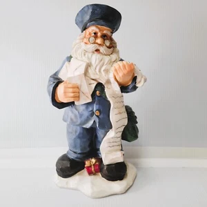 Figura Navidad Papá Noel en Azul Cartero Resina 9 1/2" - Imagen 1 de 9