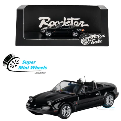 Micro Turbo 1:64 Custom Mazda MX5 - Metallic Black - Image 1 of 4