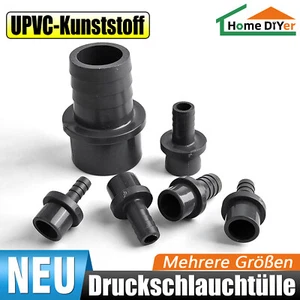 UPVC 8-60mm Druckschlauchtülle Schlauchtülle x 20/25/32/50/63mm Klebestutzen - Picture 1 of 7