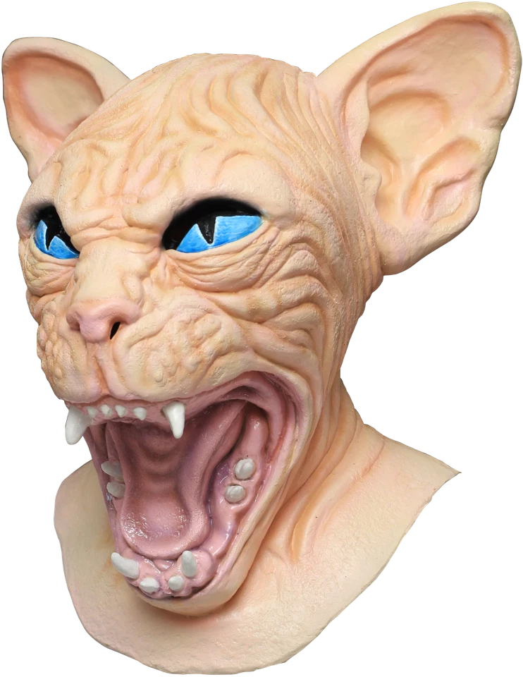 Egyptian Mummy Feline Ghoulish DELUXE ADULT LATEX SPHYNX CAT MASK - Image 1 of 1