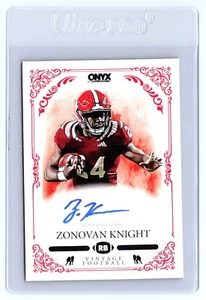 2022 ONYX VINTAGE ROOKIE AUTO #VAZK ZONOVAN KNIGHT - Picture 1 of 2