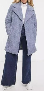 Gianni Feraud 299223 Blue teddy fleece coat Blue size US12 - Picture 1 of 3