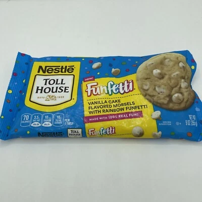 Nestle Toll House FUNFETTI Morsels Vanilla Baking Chips 9 oz Bag FREE SHIP - Image 1 of 4