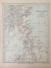Antique Map Dated 1905 Central Britain In 1715 - 1745 World Map Atlas