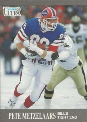 1991 Fleer Ultra #3 Pete Metzelaars NM-MT Bills  - Image 1 of 2
