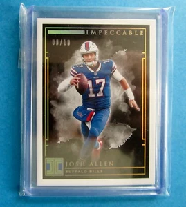2019 Panini Impeccabl3 Josh Allen Base Parallel /10 Buffalo Bills #4 - Picture 1 of 2