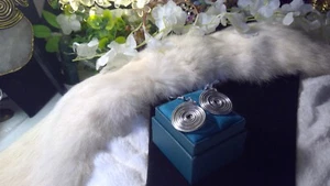 silver dangle earing featuring infinity wind - Picture 1 of 3