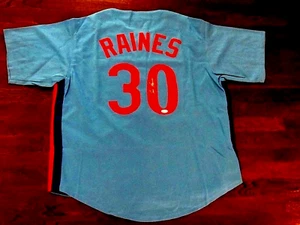 TIM RAINES MONTREAL EXPOS 3 X WSC YANKEES WHITE SOX HOF SIGNED AUTO JERSEY JSA - Picture 1 of 3