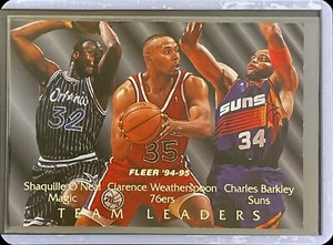 Shaquille O'Neal / Charles Barkley - 1994-95 Fleer Basketball - Team Leaders #7