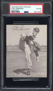 1949 Sealtest Phillies Stickers #NNO Curt Simmons PSA 4 Phillies (7480) - Picture 1 of 2