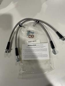 2002 - 2006 Toyota Camry Braided Stainless Steel Front Brake Lines By Techna-fit - Picture 1 of 5