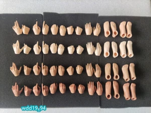 Modelo de forma de pie manos bronceadas/pálidas/normales 1/6 apto para figura femenina de 12"" cuerpo de soldado - Imagen 1 de 42