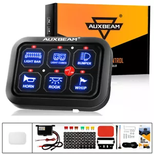 Sistema de relé electrónico de luz LED AUXBEAM panel interruptor de 6 velocidades + estuche impermeable - Imagen 1 de 12