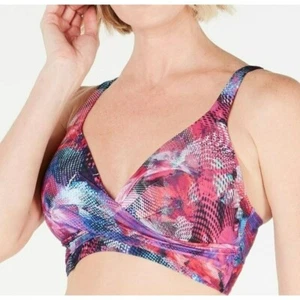 Go by Gossip Womens Molded Multicolor Bra Swimwear Bikini Top Size L - Picture 1 of 11