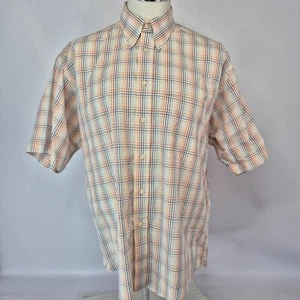 Gitman Bros Hemd Herren Large Kariert Button Down Made in USA Freizeit Kurzarm - Bild 1 von 14