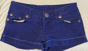 Women’s Junior VANITY Stretch Blue Denim SHORTS 26 XSMALL XS - Picture 1 of 4