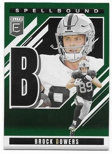 2025 Panini Donruss Elite - Spellbound Brock Bowers #20 Green - Bild 1 von 2