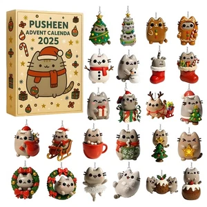 2025 Pusheen Advent Calendar 24 Days Ornament For Holiday Festive Countdown - Picture 1 of 12