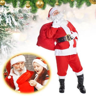 MARKENLOS Nikolauskostüm Weihnachtsmannkostüm Santa Costume für Weihnachten Santa Claus