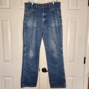Wrangler Jeans Mens 33x30 Blue 13MWZ Cowboy Cut Western Rodeo Worn - Picture 1 of 9