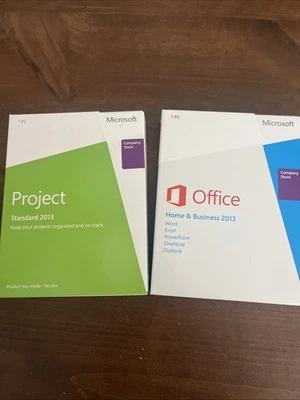 Microsoft Office Home & Business 2013 32/64 Bit and Microsoft Project 2013 - Image 1 of 4