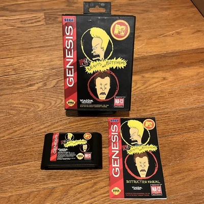 MTV's Beavis and Butt-Head Sega Genesis Complete In Box CIB Great Shape - Image 1 of 4