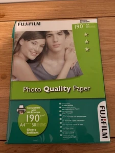 Fujifilm A4 Glossy Photo Quality Paper 50 Sheets 210x297mm Sealed Please Read - Picture 1 of 11