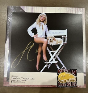 Sabrina Carpenter 'Mans Best Friend' Blue Vinyl LP Signed Insert IN HAND - Picture 1 of 1