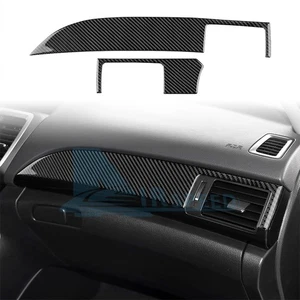 Dashboard Air Outlet Cover Sticker Black Carbon Fiber For Honda Accord 2013-2017 - Picture 1 of 8