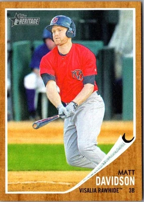 2011 Topps Heritage Minor League Matt Davidson #95 Visalia Rawhide Baseball Card - Image 1 of 2