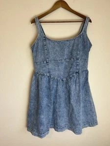 American Eagle Denim Korsett Minikleid Western Coquette Jeans Babydoll XXL blau - Bild 1 von 5