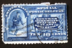 10-14,  RNV339 *****  SCOTT #E4,  10c SPECIAL DELIVERY,  USED,  c1895,  CV$110 - Picture 1 of 2