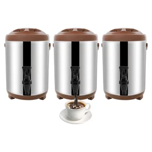 3Pcs Drink Dispenser 2.1 Gal Beverage Dispenser for Parties Stainless Steel - Foto 1 di 10