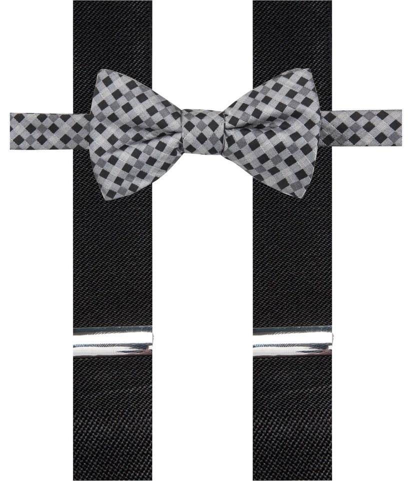 Мужские подтяжки Alfani для фехтования из имбиря со средним бантом, черные, один размер - Изображение 1 из 1