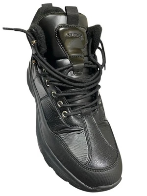 ALDO PRIEMETH-001 ZAPATILLAS AL TOBILLO CON CORDONES IMPERMEABLES MUJER COLOR NEGRO TALLA 8.5 * Foto 1 de 4