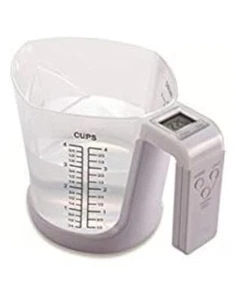 Digital Kitchen Scale and Measuring Cup White - Picture 1 of 8