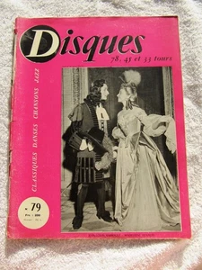 French 1954 REVUE DISQUES Record Magazine 78 45 33 Classical Jean Louis Barrault - Picture 1 of 2