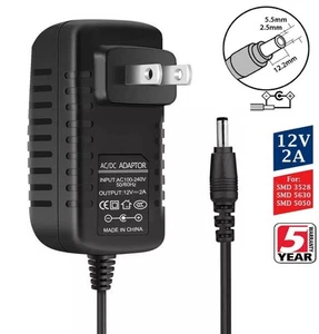 Universal 12V 2A Power Supply Adapter Charger LED Stripe CCTV Security Camera - Bild 1 von 8