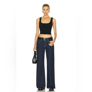 Neu mit Etikett Agolde Clara Low Rise Baggy Schlagjeans flüsterdunkler Waschung Größe 34 - Bild 1 von 14