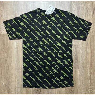 Camiseta Y2K Rogue Status Gun Show Monopatín Negra Verde Para Hombre Talla S Foto 1 de 4