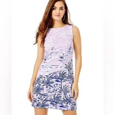 Платье цельнокроеное Lilly Pulitzer L Gellar фиолетовое Iris On The Horizon CS1-7 - Изображение 1 из 4
