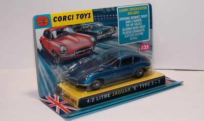 CORGI TOYS 335 AZUL CORGI REEDICIÓN 4,2 LITROS JAGUAR 'E' TIPO 2+2 EN CAJA Foto 1 de 4