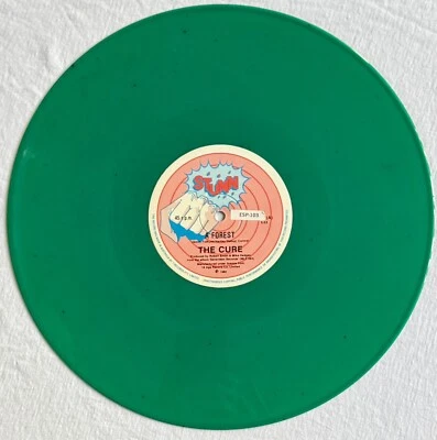 THE CURE -A Forest- Ultra Rare New Zealand / Australian Green Vinyl 12" Record - Image 1 of 4
