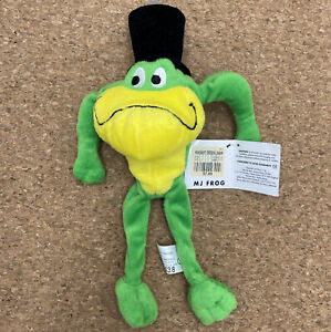 Warner Bros MJ Frog Bean Bag Plush Stuffed Animal w Tags 10 inches Vintage 1998