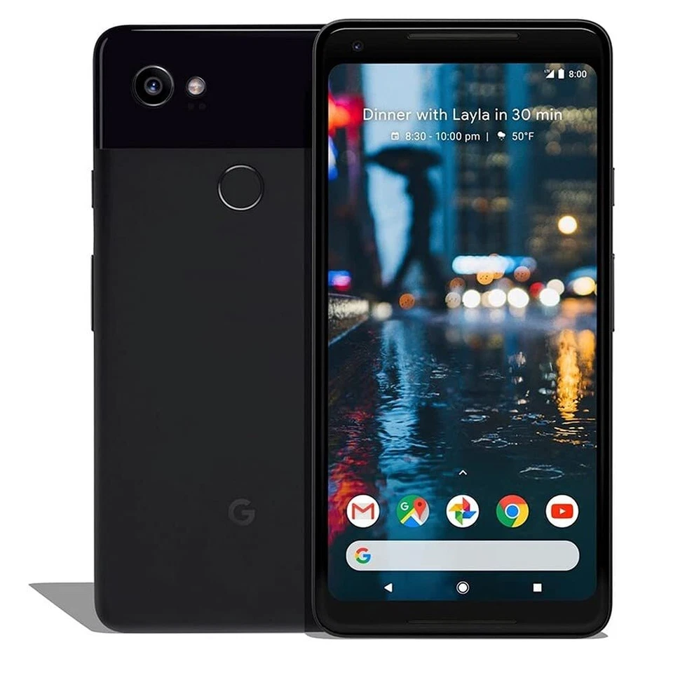 Teléfono Celular Google Pixel 2 XL Solo Negro 64 GB Verizon 4G LTE Teléfono Inteligente Foto 1 de 3