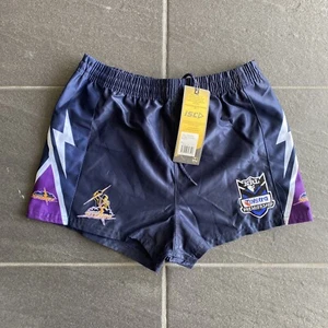 NRL Melbourne Storm Player Shorts Youth Size 14 BNWT Football Rugby League - Picture 1 of 9