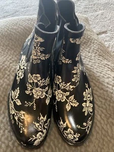 Isaac Mizrahi en vivo! Botines de lluvia de goma estampados para mujer talla 7 n/a - Imagen 1 de 7