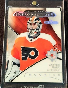 2018-19 UD Ultimate Collection Carter Hart Showcase Rookie RC SP #UI-49 Flyers - Imagen 1 de 2